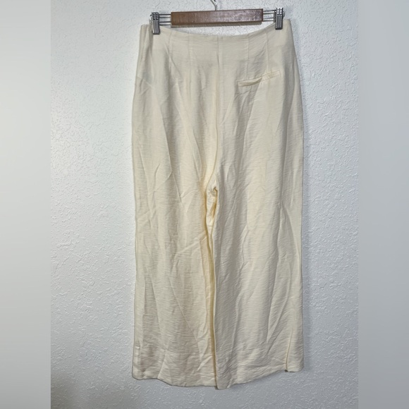 Topshop Ecru Stitch Wide Leg Pants - 8 - Picture 4 of 11